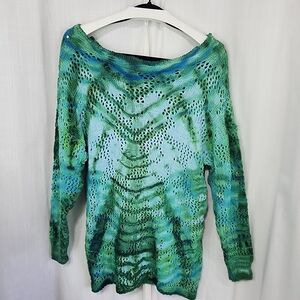 Green Off-the-Shoulder Sweater